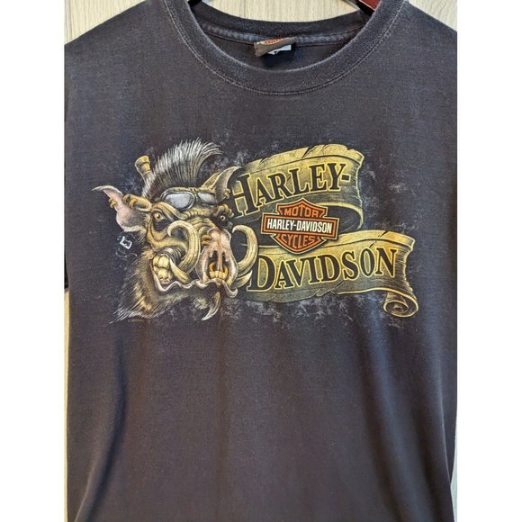 Harley Davidson Shirt Springfield Ohio Earl Medium M Hog Front/Back Graphics - Picture 2 of 8
